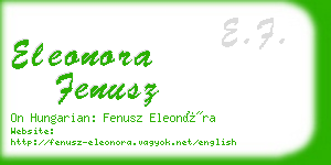 eleonora fenusz business card